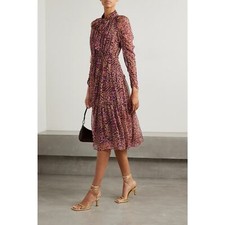 ulla johnson idalia silk midi dress Pomegranate US6