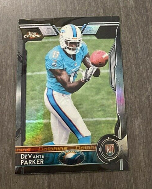 2015 Topps Chrome # 103 DeVante Parker  - Rookie Black Refractor # / 299