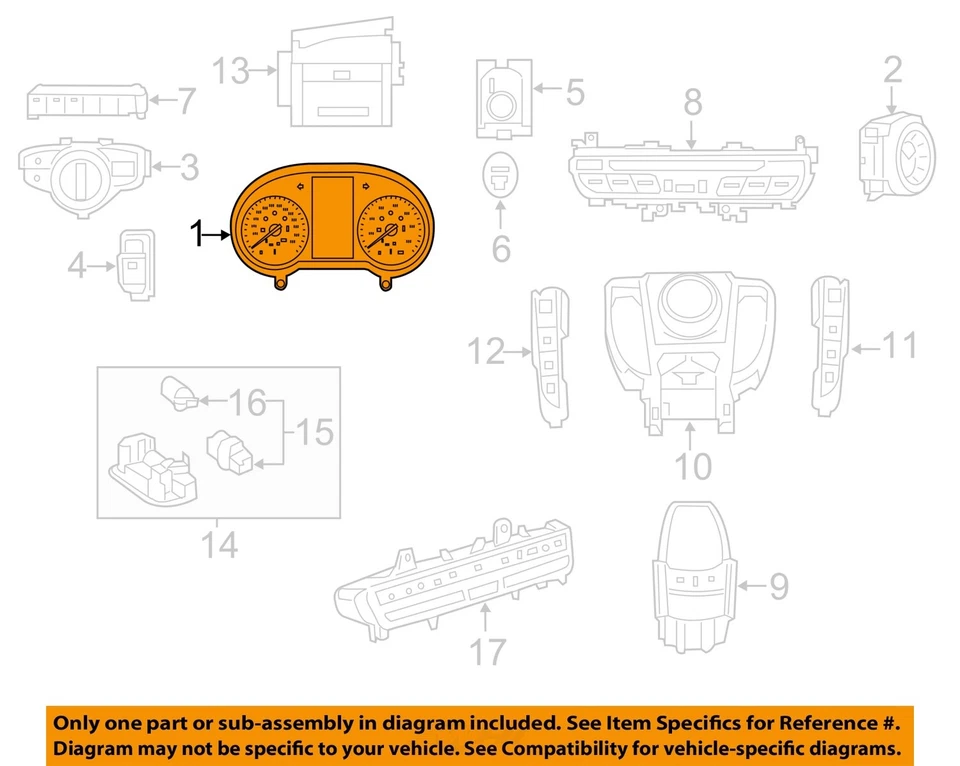 Medidor de velocímetro usado serve: 2015 Mercedes-benz Mercedes c-class 205 Tipo C300 S - Imagem 3 de 4