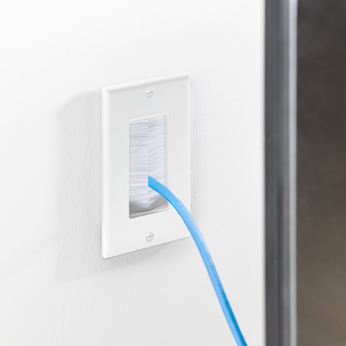 4x Coperture a Spazzola Passaggio Fili Elettrici - Cornice Copertura Fori Pareti - Bild 7 von 7