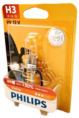 H3 PHILIPS Vision PK22s +30% mehr Licht 1 Stück Blister 12336PRB1