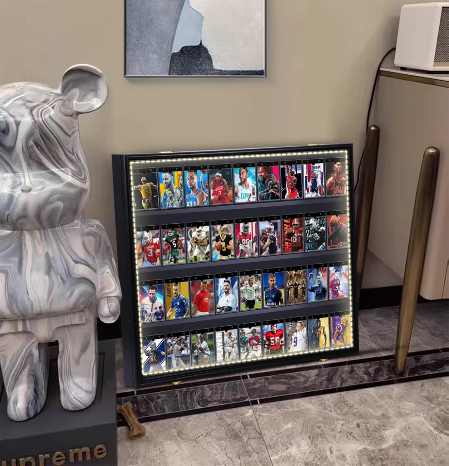 Vitrine de cartão esportivo, vitrine de cartão de beisebol com LED - Imagem 2 de 4