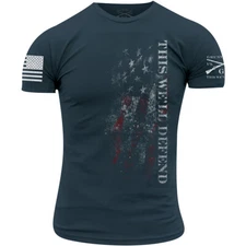 Grunt Style This We'll Defend Flag 2.0 T-Shirt - Blue