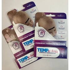Temp N Toss Disposable Forehead Thermometer Strips 6 Count Pkg. Lot of 3