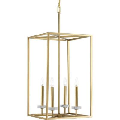 Progress Lighting Palacio Collection 4-Light Vintage Gold Pendant