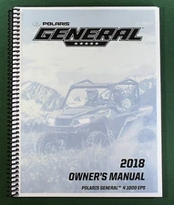 2018 Polaris General 4 1000 EPS Owner's Manual: Full Color & Protective Covers!