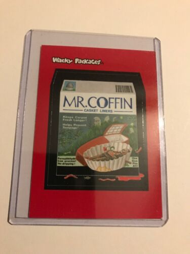 Mr Coffin Casket Liners Topps 2004 Wacky Packages Promo 1 Card; NM Mister Coffee - Picture 1 of 3