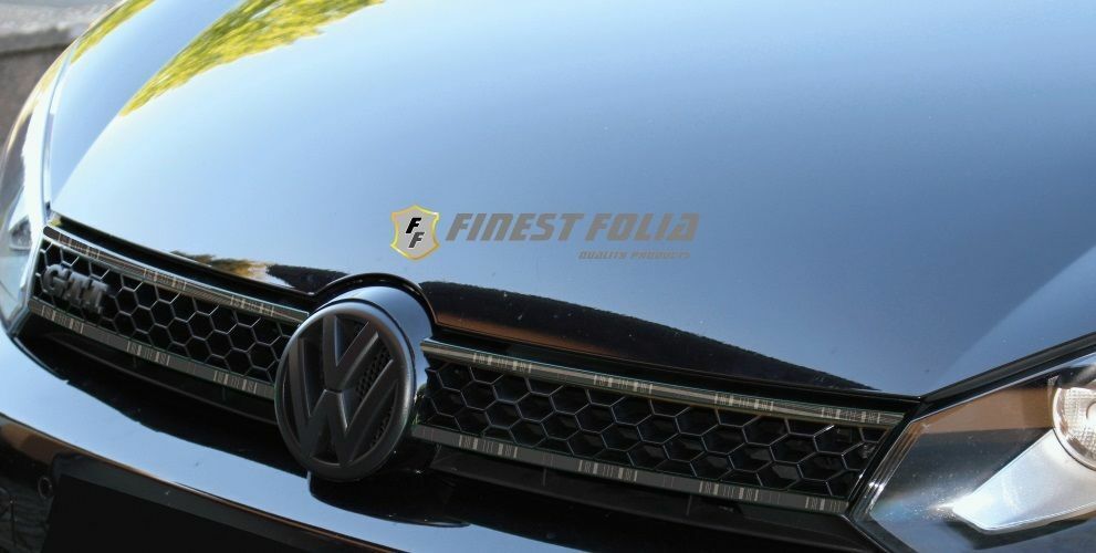 Stripes GTI Rot passend für VW GOLF 6 Grill Aufkleber Streifen R GTD Folie
