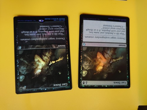 MTG Card. Cast DOwn x2 Black Foil as pictured inc promo -dominaria Instant - Picture 2 of 4