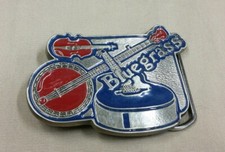 Vintage BLUEGRASS Belt Buckle Music Instruments Guitar, Fiddle, and Banjo