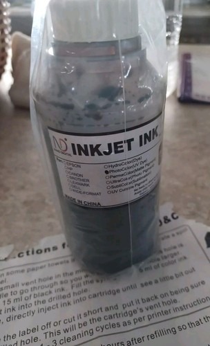 Refill Bulk Black Ink Refill for Printers Printers 8.3 oz Nano Digital INK Jet - Picture 6 of 7