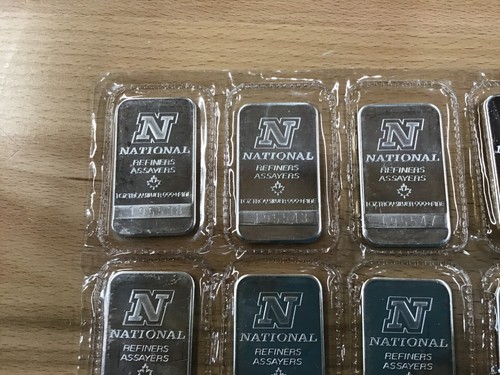 1985 National Canada NA-54 Sealed Proof-like 10 One-Ounce Consecutive Bars E0558 - Picture 3 of 12