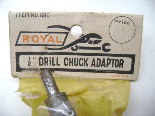 VINTAGE 1/2" DRILL CHUCK ADAPTOR #680 NEW IN PACKAGE MADE IN JAPAN - Picture 6 of 6