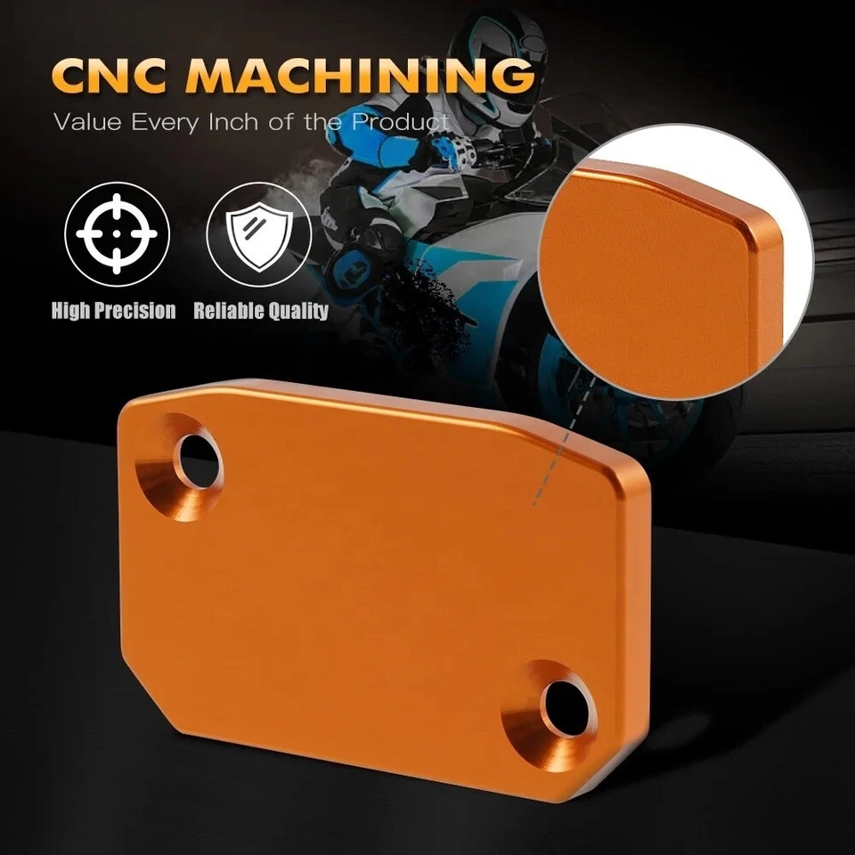 Cubierta de tapa de depósito de freno de aluminio naranja KTM XC SX-F XC-F 250 300 DXC 350 SX MC Foto 2 de 4