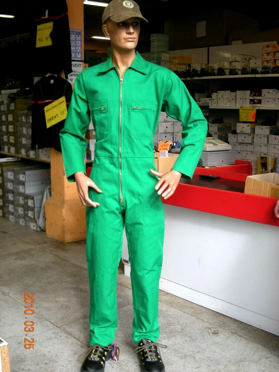 COMBINAISON TRAVAIL vert 100 coton Taille 2 eBay