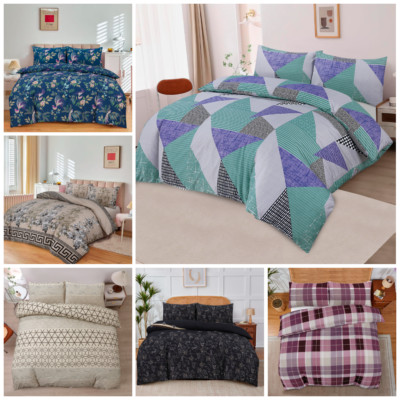 Bedruckter Bettbezug Bettwäsche Set Single Double King Super King Quilt Perfektes Geschenk