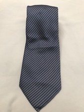 KENNETH COLE Neck Tie In Multi Color Blue and White Stripe