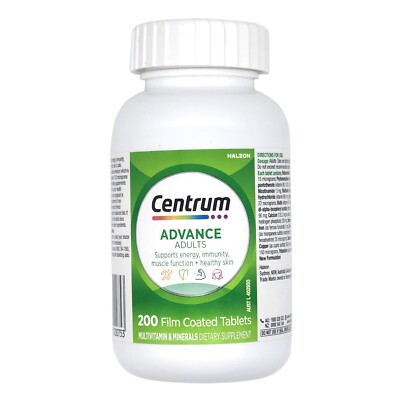 Centrum Advance For Adults Multivitamin & Minerals Dietary Supplement 200 Tablet