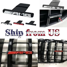 AMG Badge Front Vertical Strip Grill Radiator Decal Sticker Emblem For Race Car
