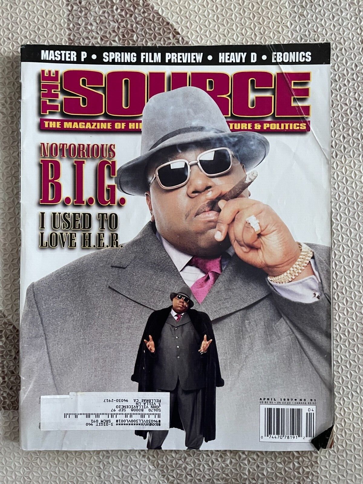 The SOURCE Magazine #91 April 1997 Notorious BIG Last Issue Master P Heavy  D eBay