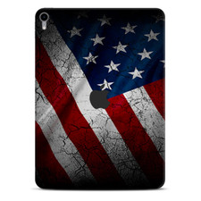 Skins Decal Wrap for Apple iPad Pro 11 2018 American Flag distressed wave