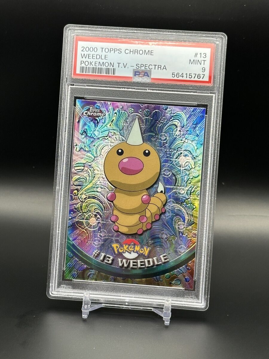 PSA 9 MINT Weedle Topps Chrome T.V. Spectra Holo Pokemon PSA 9 MINT Weedle Topps Chrome T.V. Spectra Holo Pokemon