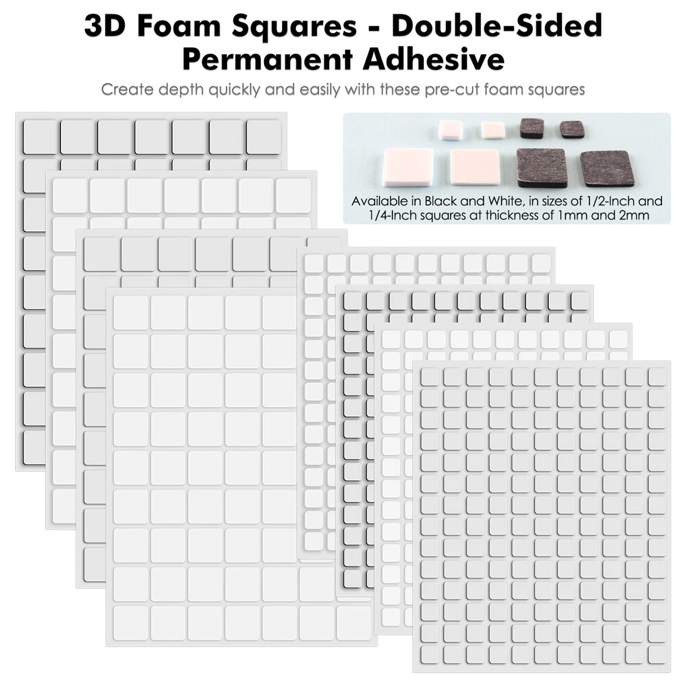 Cuadrados de espuma 3D adhesivos de doble cara para DIY Scrapbooking Craft Card Making