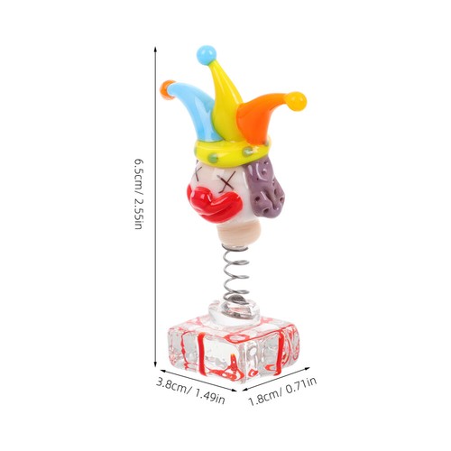 Glasiertes Clown-Spielzeug, bunter Clown, antikes Spielzeug, Glasfiguren, - Bild 6 von 12