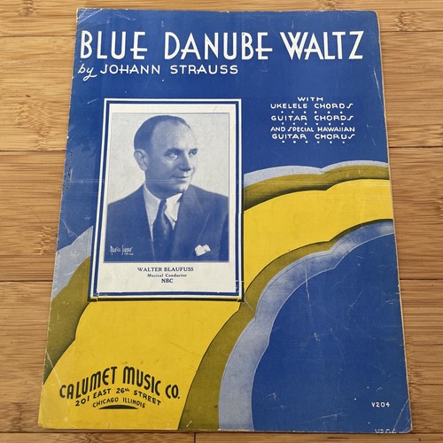 Vintage Sheet Music - Blue Danube Waltz - 1935 Hawaiian Guitar - Johann Strauss - Picture 6 of 6