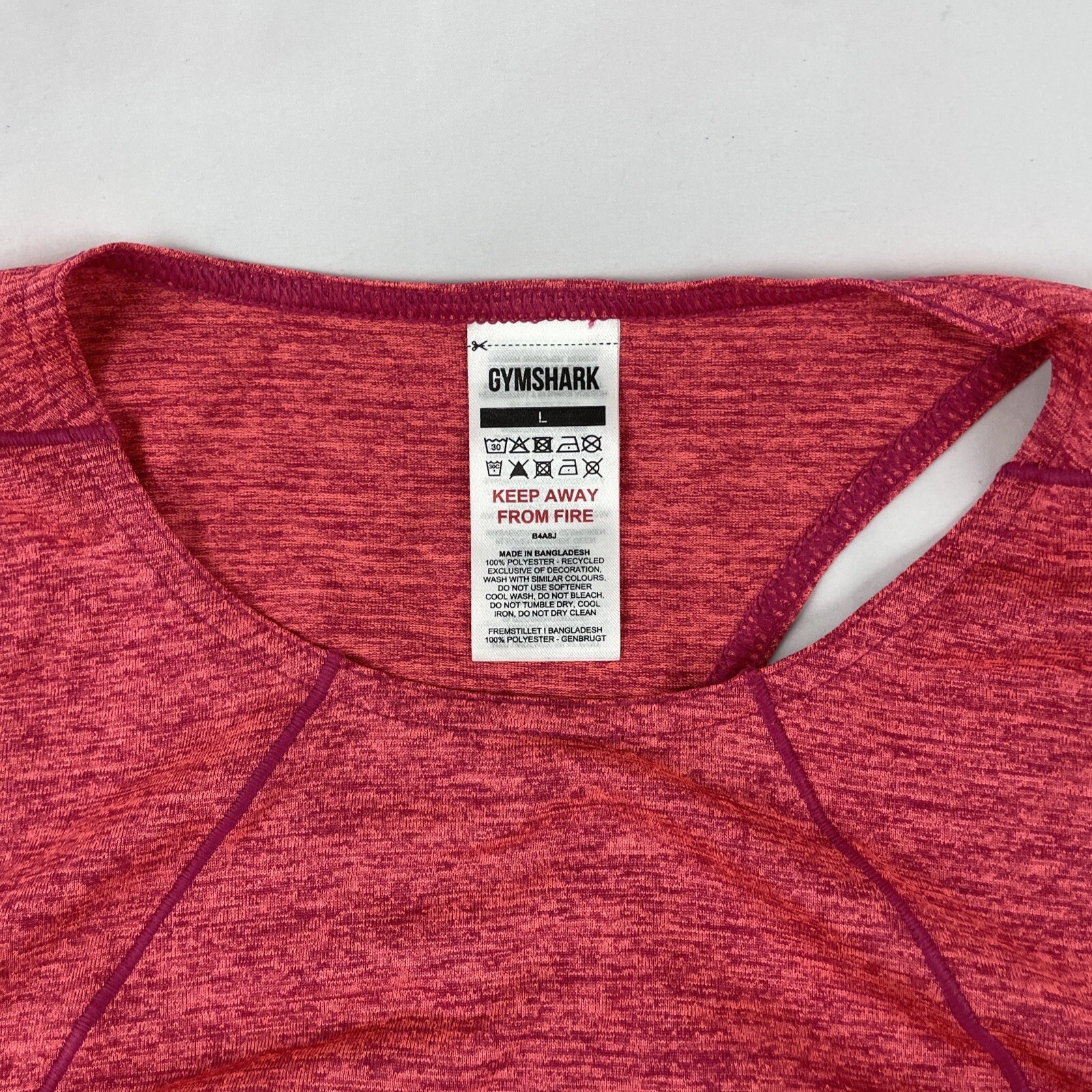 gymshark racerback polyester training athletic gym tank-top