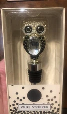 NEW IN BOX ~ Modern Expressions  OWL  Jeweled Wine Stopper Bling