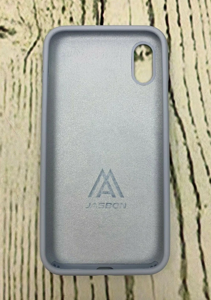 Funda de silicona azul claro con protector de pantalla Jasbon para iPhone X XS Foto 3 de 3