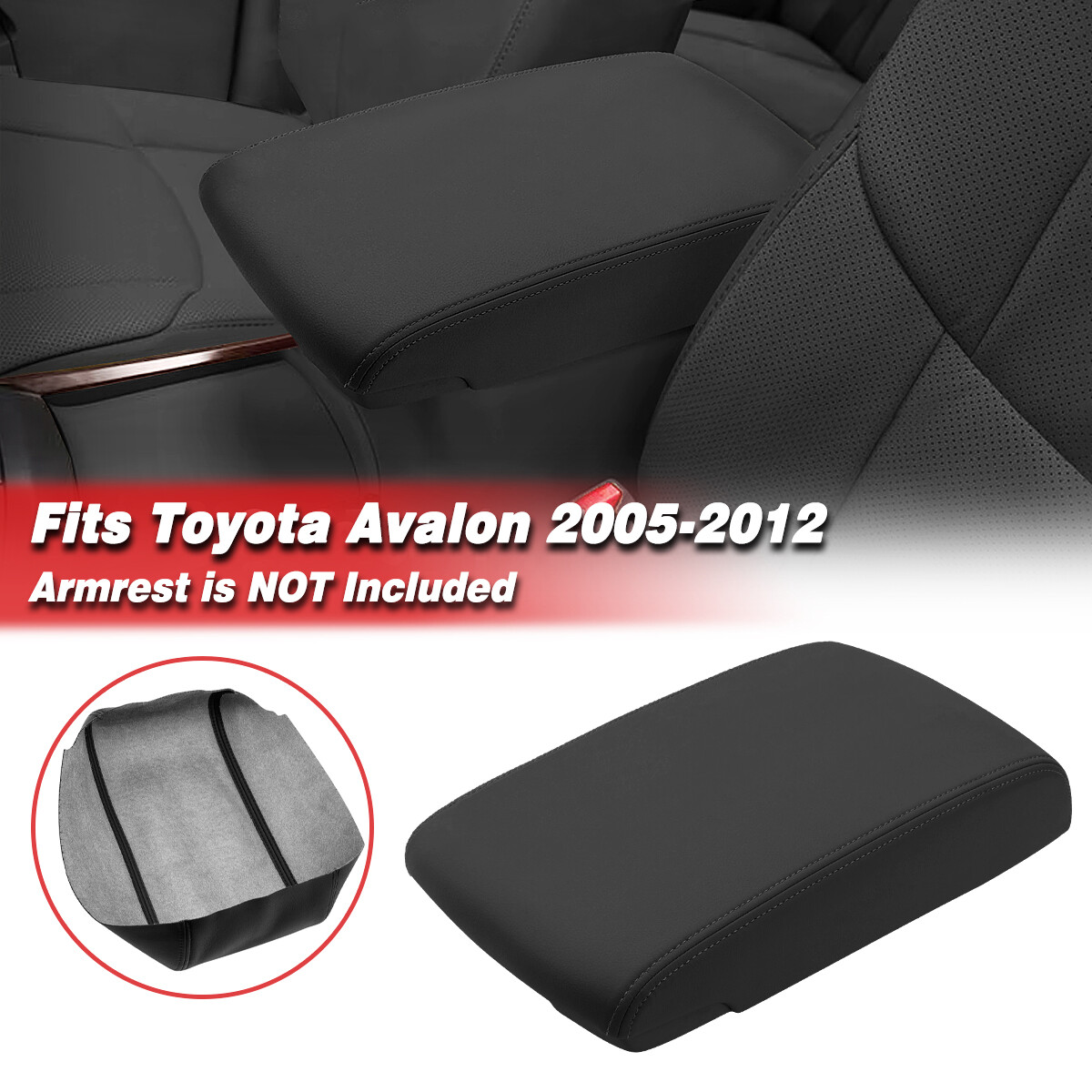 Covers For Toyota Avalon Real Leather Center Console Lid Armrest
