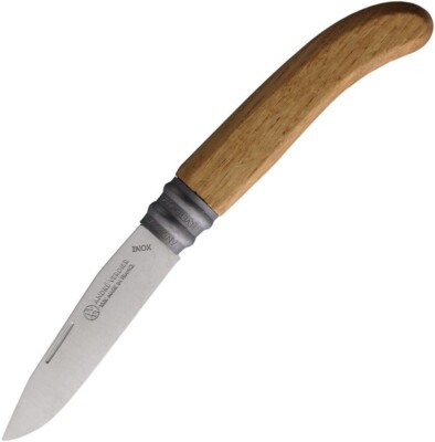 Andre Verdier L'ALPAGE Twist Lock Folding Knife 3.5'' Stainless Steel Blade Oak