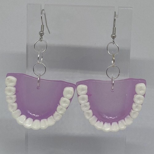 False teeth earrings , Earrings Kitsch 8 cm long. Pick your colour rave festival - Picture 37 of 60