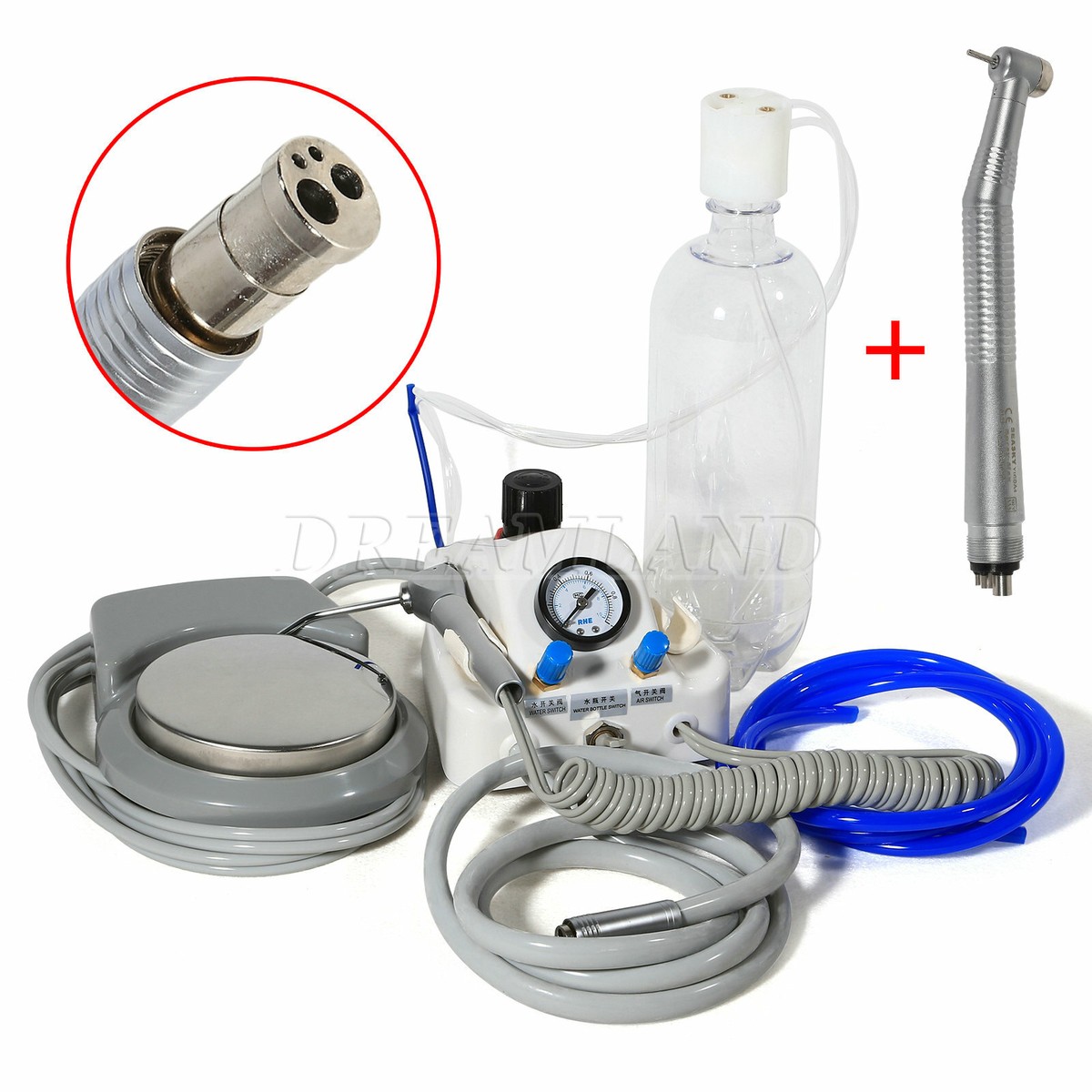 Wall Hanging Portable Unit Dental Lab Turbine with Weak Suction - Portable Unit, Dental Turbine