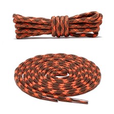 2Pair Wave Brown Orange Hiking Work Boot Shoe Laces for 5 6 7 8 eyelet Stay Tied