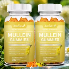 10:1 Mullein Leaf Extract Gummies for Lung Cleanse, Extra Strength 10000 MG US