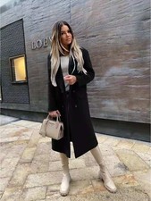 Ladies Outwear Long Sleeve Lapel Coat Button Overcoat Women Jacket Outdoor Warm