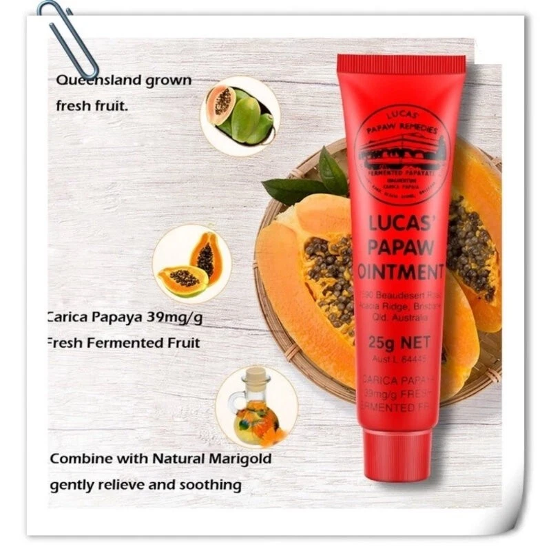 100% Lucas' Papaw Ointment Paw Paw Cream Handy Tube 25g Aussie Made - image 4 of 4