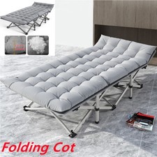Cuna de Camping Doble Capa 1200D Cama Plegable Portátil con Colchón Suave Bolsa de Transporte