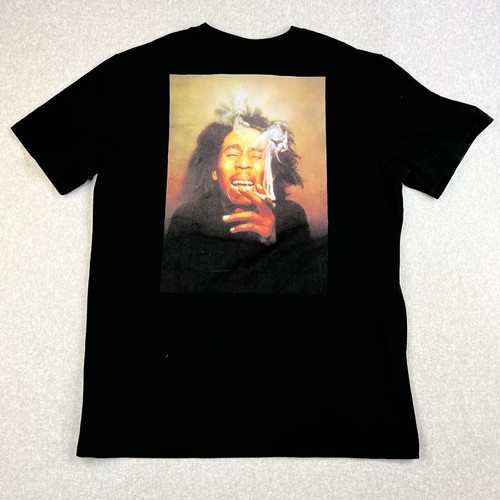 Bob Marley Shirt Mens XXL Black Smoke High Jamaica Shoe Palace Cotton Reggae