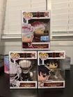 Jujutsu Kaisen 0 Funko Pop Lot - Gojo (Red) exclusive, Yuta Okkotsu, and Rika