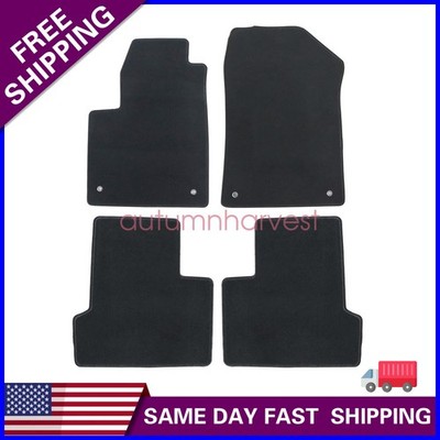 New For 2014-2023 Jeep Cherokee Front & Rear Velour Floor Mats Carpet Black 4PCS
