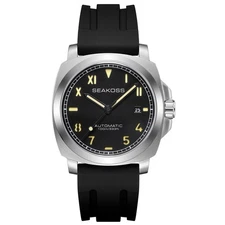 SEAKOSS 100M GMT Diving Seagull ST1612 Movement  40MM Sapphire Automatic Watch