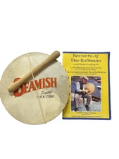 Vintage Beamish Irish Stout Bodhran Drum With Tipper & Booklet