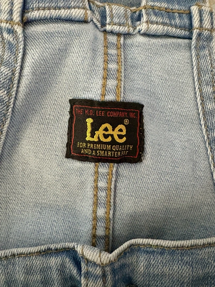 Pantalones Cortos De Colección Lee Workwear Para Mujer Denim Jean Babero Talla Grande Foto 4 de 4