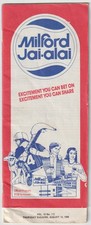 Vintage 1986 Milford Jai-Alai August 14th Evening Program