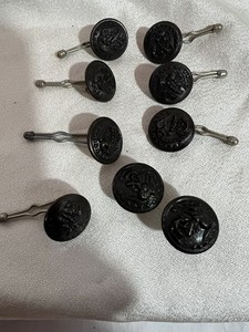 Set of 9 USMC Finish Dress Buttons Front Bronze Back Brass Superior Quality 1/2"
