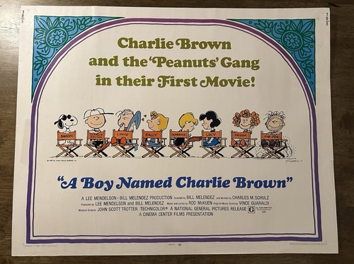 Original 1969 A Boy Named Charlie Brown Movie Poster - Half Sheet 22x28 Peanuts